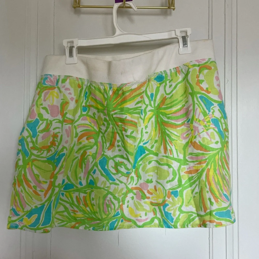 Lilly Pulitzer Pull On Skirt. Elephant Ear, L - Picture 3 of 5